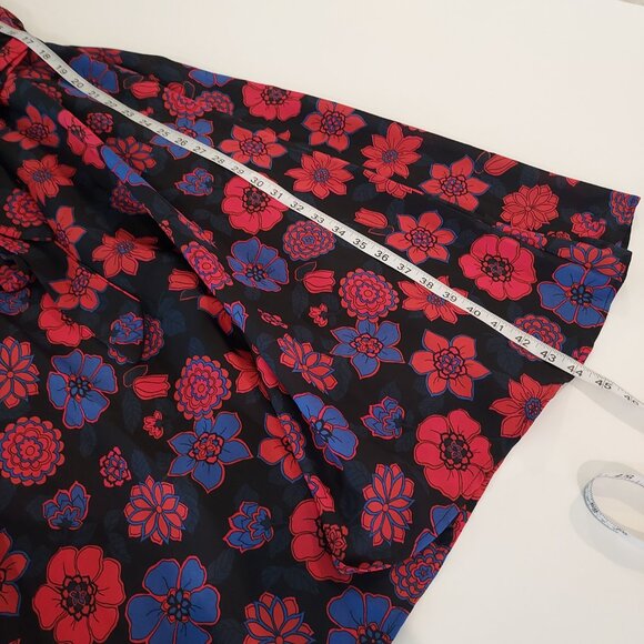 Modcloth Fits of Bliss Floral Short Flutter Sleeves Midi Dress Size Large - Picture 3 of 10